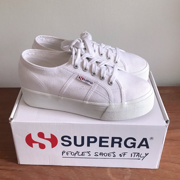 Superga Shoes - Superga 2790 Platform Sneakers White